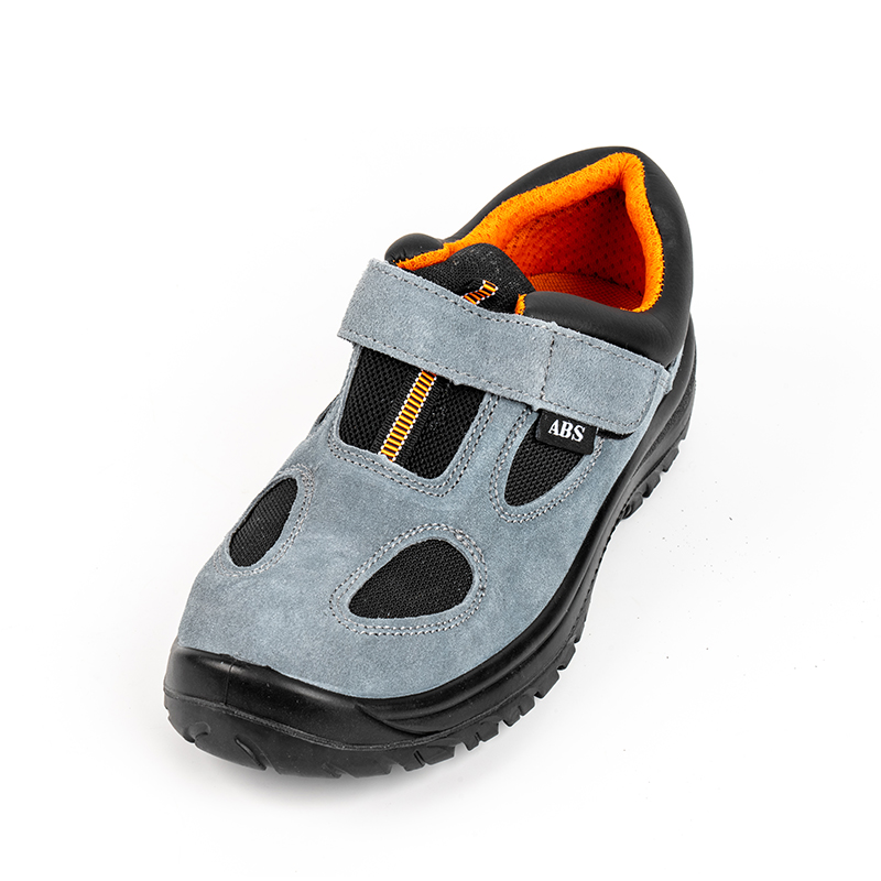 Sapatas de segurança de couro da camurça do dedo do pé de aço da malha respirável SS106