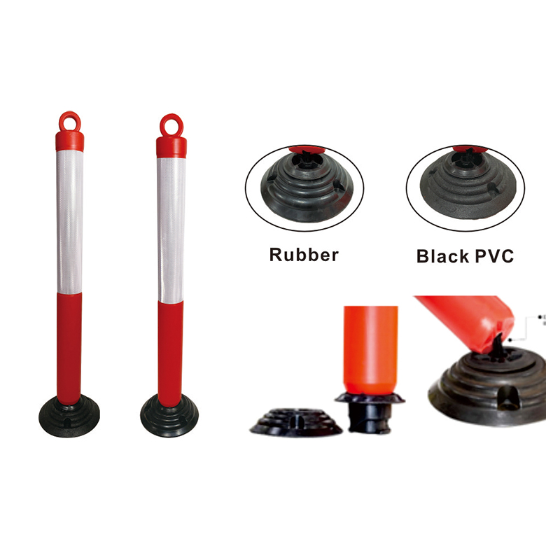 Poste de aviso divisor de pista portátil TS008